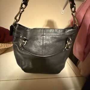 Coach Black Leather Women's Hobo Bag